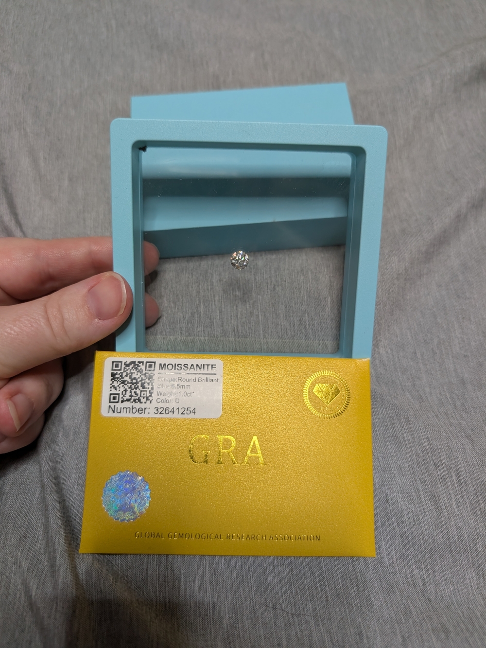 Certified Moissanite Solitaire Stud With All Papers